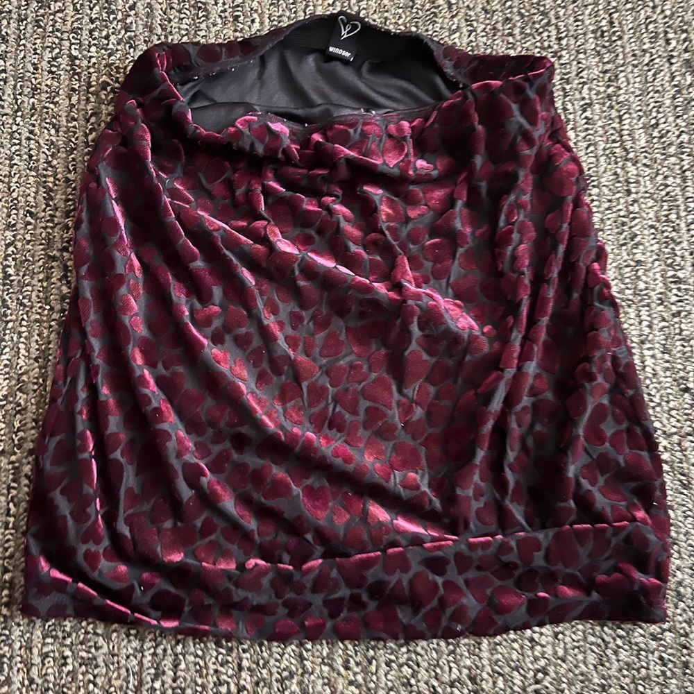 Windsor Red Velvet Heat Skirt Mini